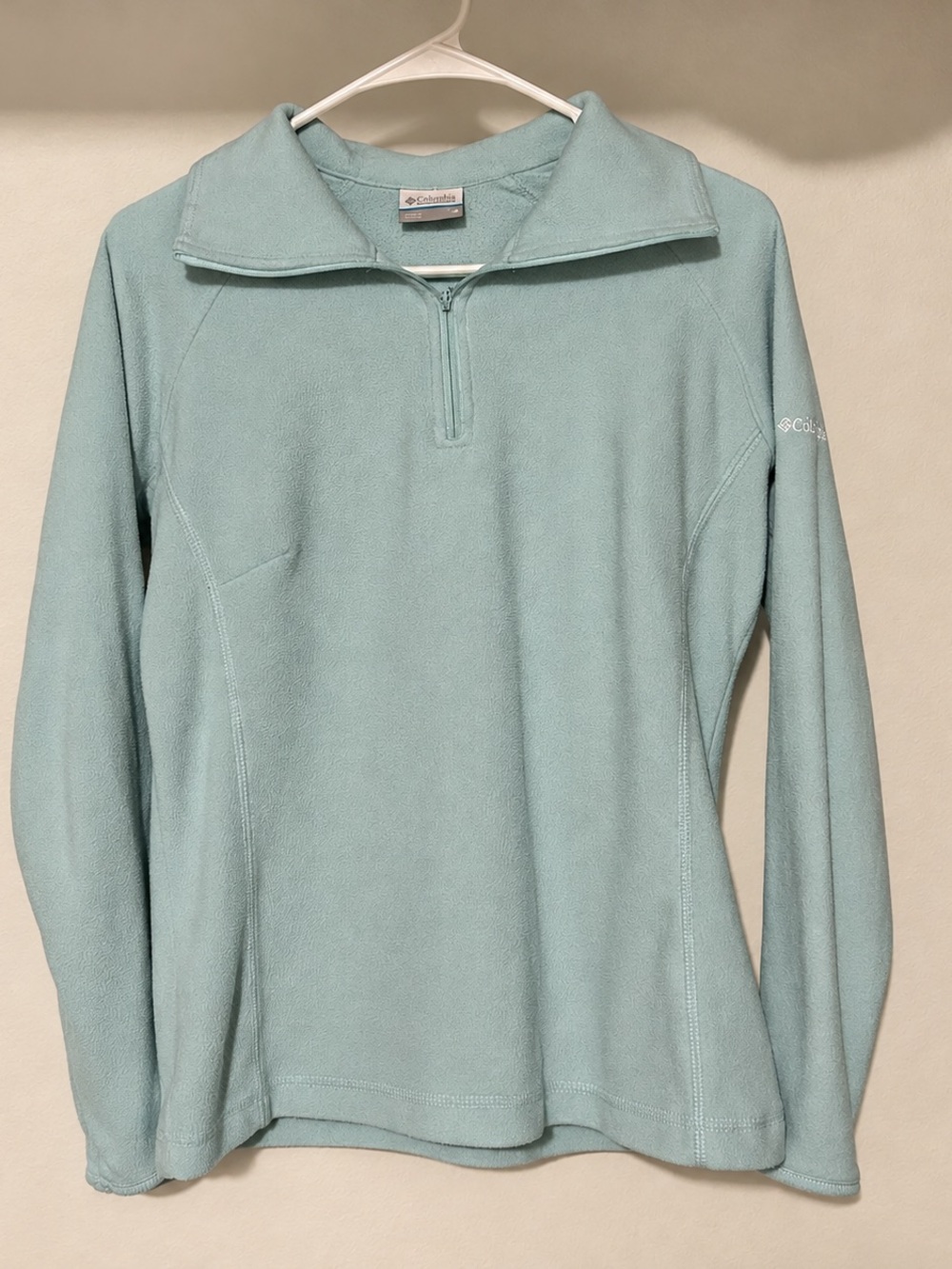 Columbia Women's Mint Blue Quarter-Zip Fleece Pullover